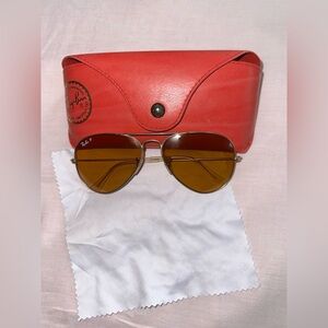 Custom polarized ray ban aviators.